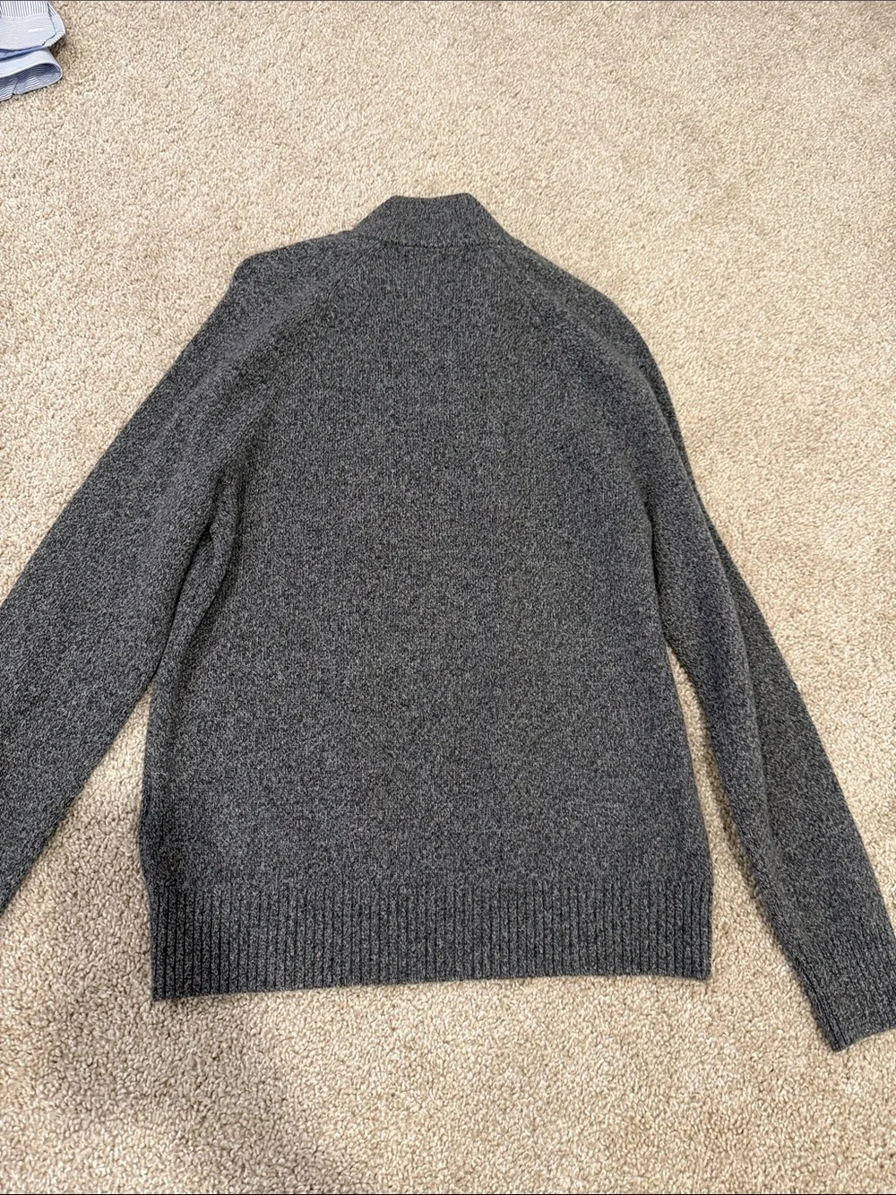 Banana Republic Men's Heather Gray Half-Zip Sweater